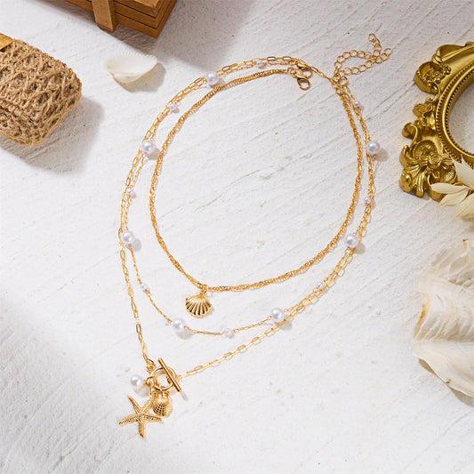 Collar Lumière Mer Estrella Perlas