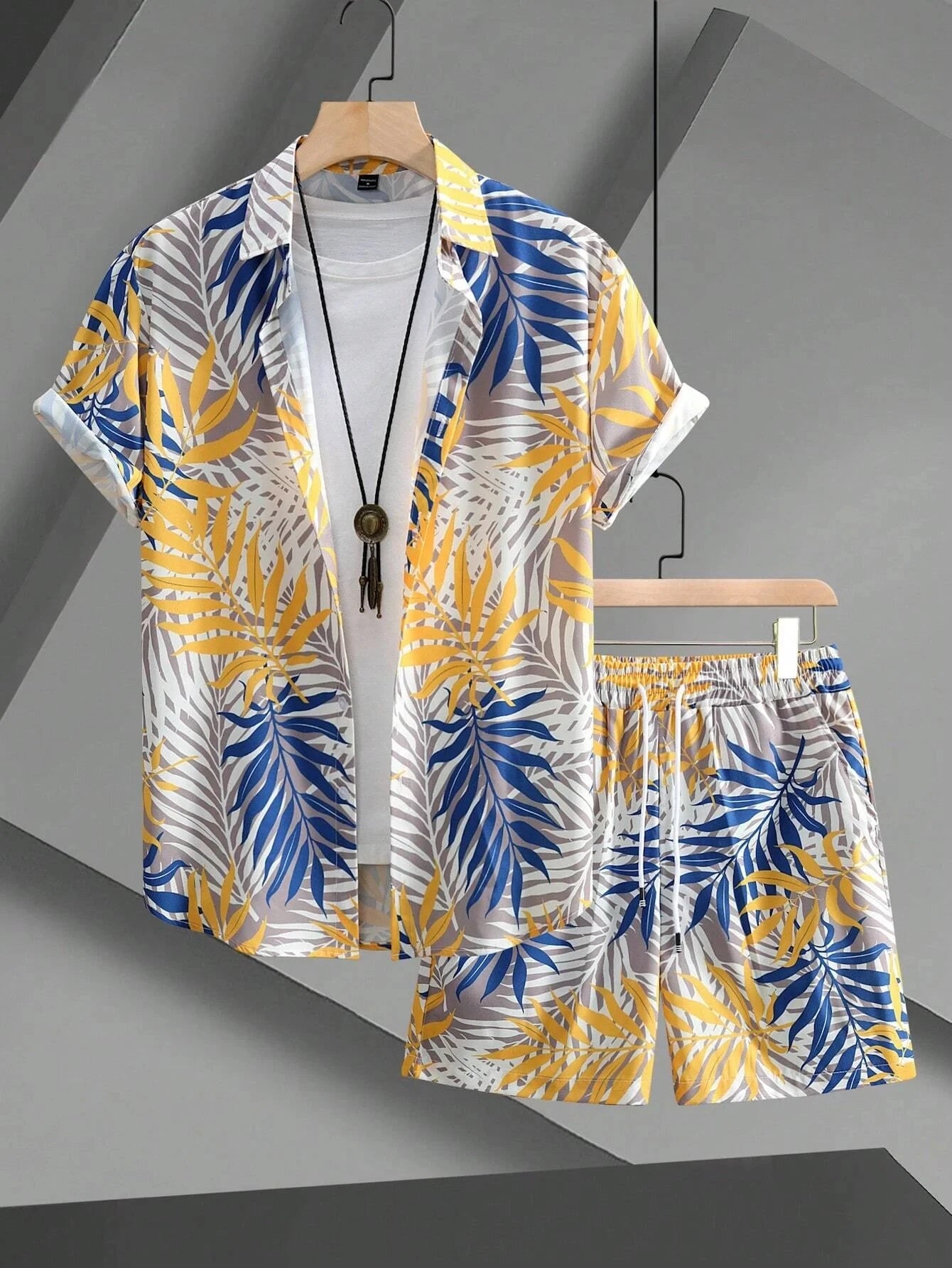 Conjunto Caribe Hombre Estampado Verano