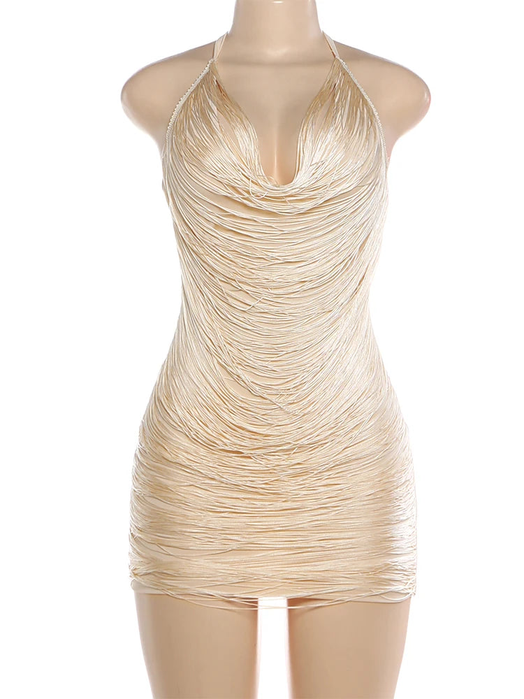 Vestido Mystère Halter Espalda Abierta