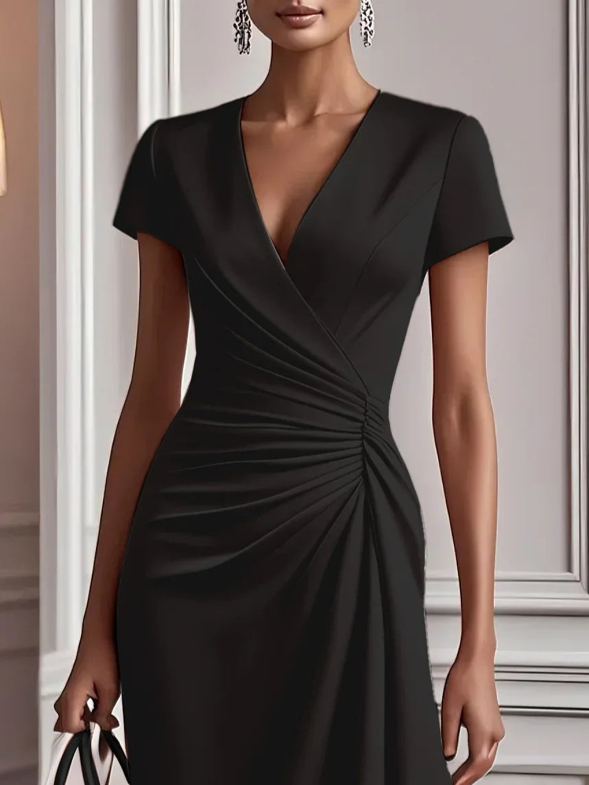 Vestido Élégance Cruzado Fruncido