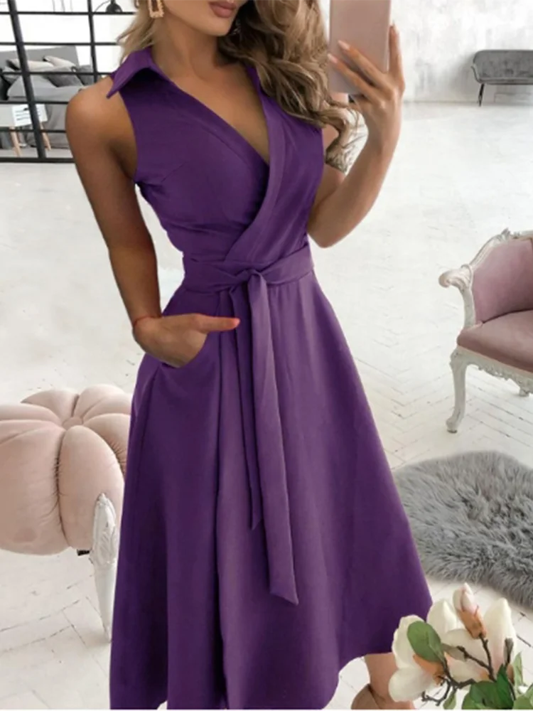 Vestido Parisién Cuello V Verano