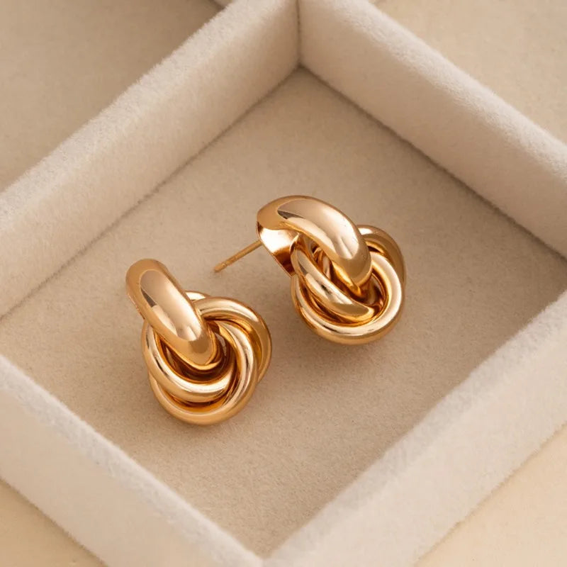 Pendientes Luxe Knot Acero Inoxidable