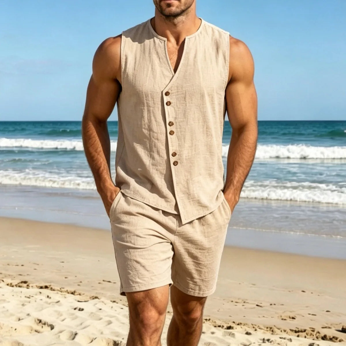 Conjunto Voyage Lino Hombre Verano