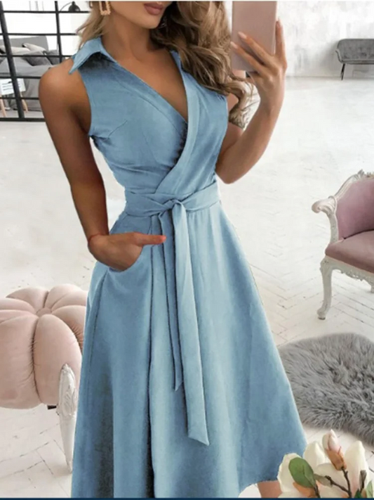 Vestido Parisién Cuello V Verano