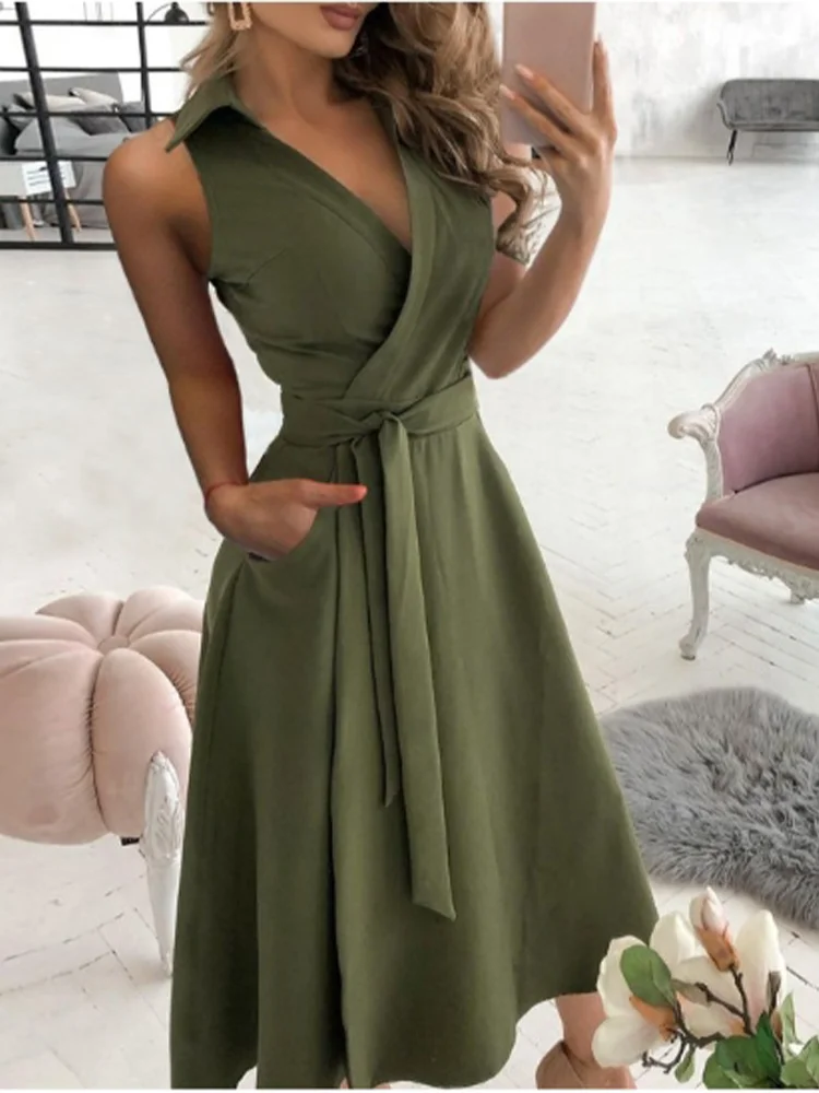 Vestido Parisién Cuello V Verano