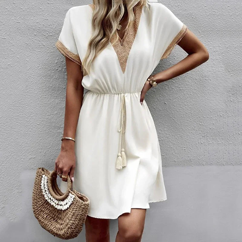 Vestido Maison Dentelle Midi Verano