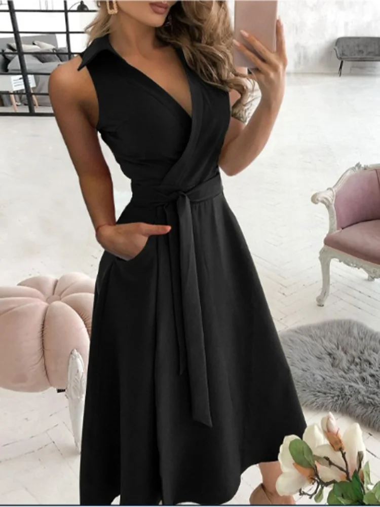 Vestido Parisién Cuello V Verano