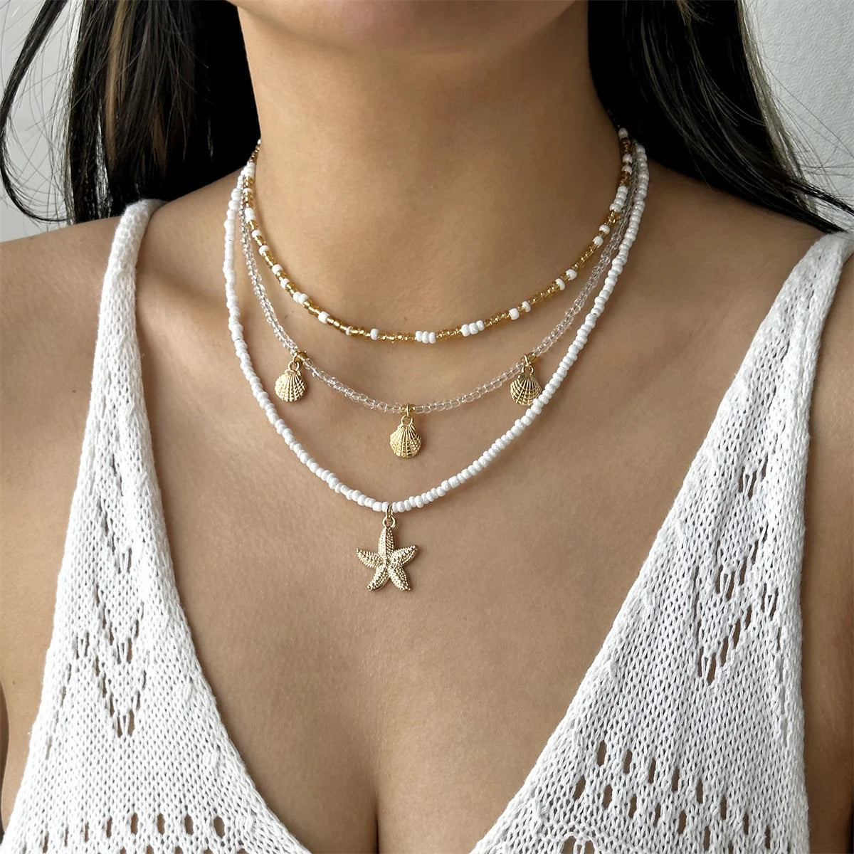 Collar Lumière Mer Estrella Perlas