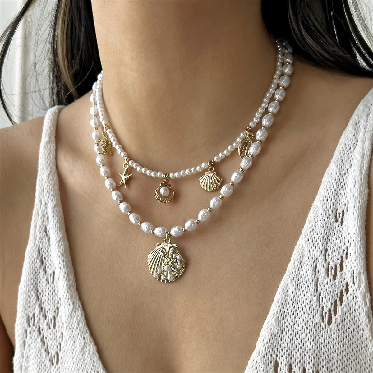 Collar Lumière Mer Estrella Perlas
