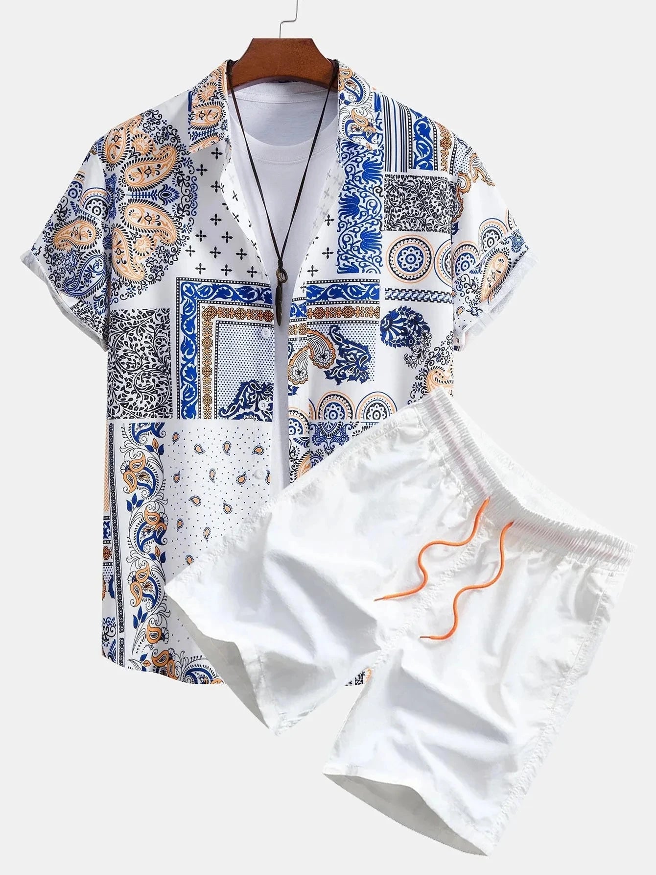 Conjunto Caribe Hombre Estampado Verano