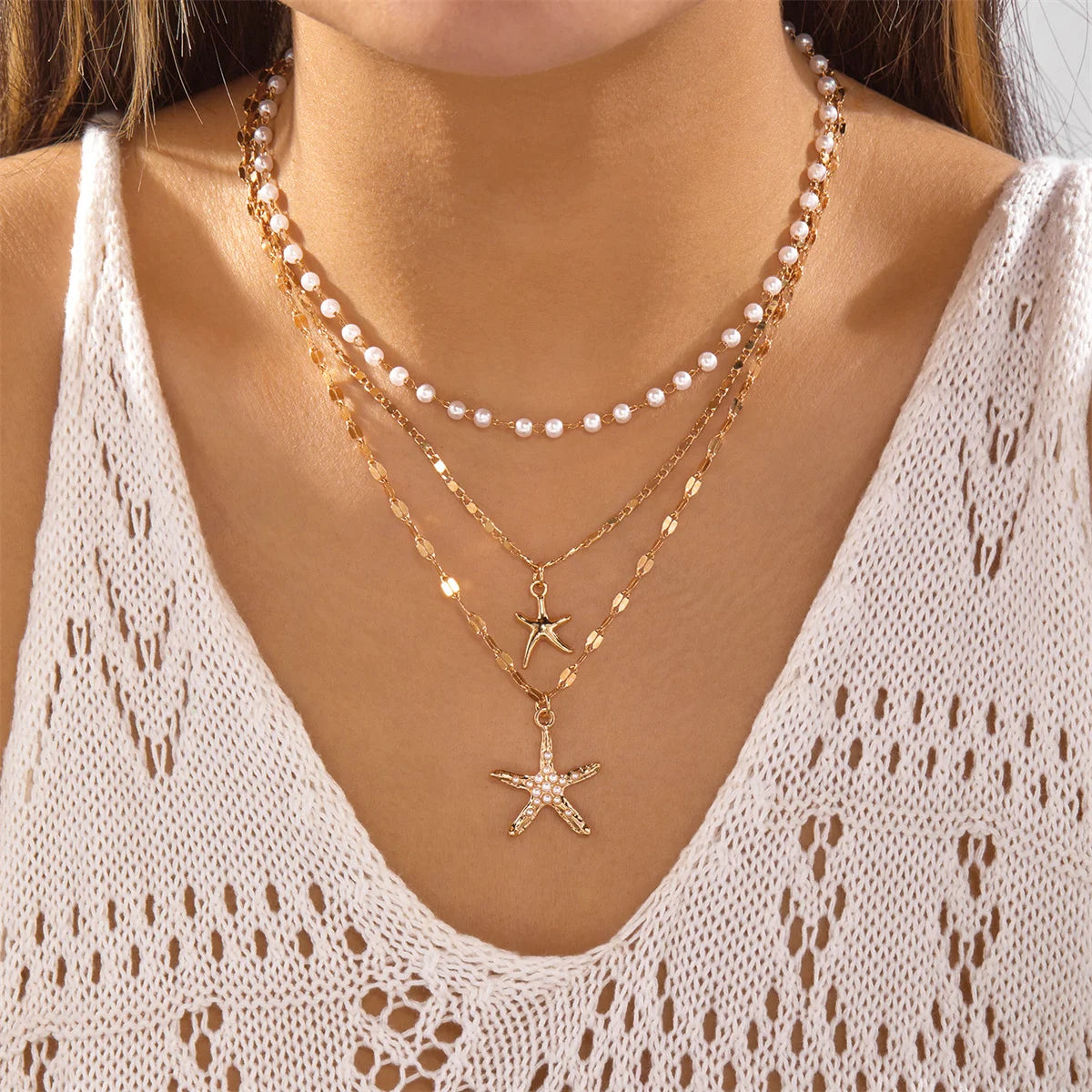 Collar Lumière Mer Estrella Perlas